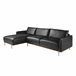 ANGEL CERDÁ Sofá chaise longue izquierda piel Negro