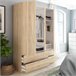 Armario LCX 135 3 puertas y 4 cajones Roble