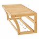 Estantería de pared Langeland con toallero y 4 ganchos bambú Natural