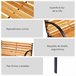 Banco de Jardín Acero, Madera de Pino Outsunny 122x60 Marron