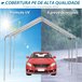 Cochera Exterior Tela PE, Acero Galvanizado Outsunny Blanco