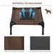 Cama Elevada para Mascotas Acero, Tela Oxford PawHut Marron