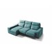 Chaise longue 4 plazas con 3 puffs FULL Azul Medio