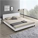 [Corium] Cama Albacete cuero sintético moderna - con colchón 169x210 Blanco