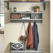 Perchero de Pared con 4 Ganchos FHK28-HG SoBuy Gris