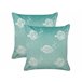 Beliani Cojín decorativo SOLIDAGO Azul/ Verde