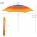 Aktive Sombrilla de playa 8 varillas inclinable 200x200 Multicolor