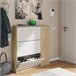Mueble zapatero 4 Puertas Dana Roble/Blanco Roble