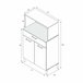 Armario multiusos 2 puertas efecto madera 72 Blanco/ Madera