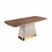 ANGEL CERDA Mesa comedor rectangular y madera Beige