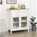 Alacena de Cocina MDF, Melamina de Madera HOMCOM, hogar - cocina Blanco
