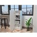Aparador Belleria, Estilo Minimalista con 4 Estantes Blanco