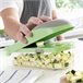 Cortador de Verduras, Rallador y Mandolina con Recetas y Accesorios 7 en 1 Gris