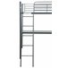 Litera loft LEBRON, con escritório y cama superior Gris