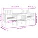 Banco de madera para Jardín con mesita 175x55 Blanco