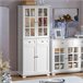 Aparador Alto con 4 Puertas 2 Cajones FSB76-W SoBuy Blanco