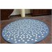Alfombra de cuerda sisal FLAT círculo Vidriero 120x120 Azul