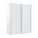 Armario 2 puertas efecto madera 150 Blanco Brillo