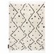 Alfombra BERBER TETUAN B751 zigzag Franjas Bereber Marroquí Shag 120x170 Crema