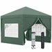 Carpa Plegable Tela Oxford, Acero Outsunny 295x295 Verde