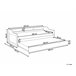 Beliani Cama con somier Madera de pino EDERN 105x204 Marron