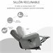 Sillón de Masaje Levantapersonas Poliéster, Espuma y Acero HOMCOM Gris