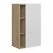 Aparador Donna 1 Puerta 4 Estantes Estilo Nórdico Blanco/ Madera
