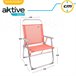 Silla plegable alta aluminio coral Aktive Naranja