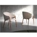 ANGEL CERDA Silla comedor tapizada tela y polipiel Beige
