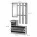 Conjunto Muebles de Entrada Tablero de partículas HOMCOM 90 Gris