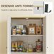 Alacena de Cocina Melamina de Madera, MDF HOMCOM, hogar - cocina Blanco