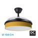 Ventilador De Techo Metal Serie Moda Amarillo