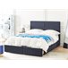 Beliani Cama con somier Terciopelo VERNOYES 170x214 Negro