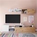 Mueble de salón Julia Blanco Artik (Blanco Mate) - Roble Nodi Roble Gris