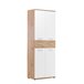 Zapatero JACKY 4 puertas 1 cajón Blanco/ Madera