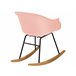 Beliani Silla mecedora HARMONY Rosa