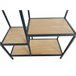 Estanteria color roble 6 huecos. LILY Negro/ Madera