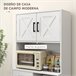 Alacena de Cocina Melamina de Madera HOMCOM, hogar - cocina Blanco