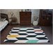 Alfombra SCANDI Diamantes 140x200 Blanco/ Negro