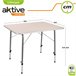 Mesa camping plegable altura regulable Aktive Camping Blanco