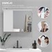 Armario de Baño MDF HOMCOM, hogar - baño Blanco