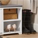 Banco Zapatero con 1 Solapa y 2 Compartimentos FSR119-W SoBuy Blanco