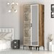 Armario 2 puertas efecto madera 80 Blanco/ Madera