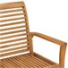 Banco de jardín madera maciza de teca y cojín 112x55 Antracita
