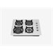 Placa cristal gas CORBERÓ CPCGY2314W 4 zonas 60cm blanco Blanco