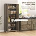 Alacena de Cocina Melamina de Madera, MDF HOMCOM, hogar - cocina Gris