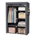 Armario Vestidor Tela Con Puertas Cremallera Nyana Home Gris