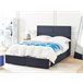 Beliani Cama con somier Terciopelo VERNOYES 148x214 Negro