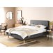 Beliani Cama con somier Poliéster RENNES II Gris Oscuro