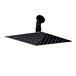 Ducha solar de aluminio con lavapiés Sined DOCCIA ELLA INOX Negro